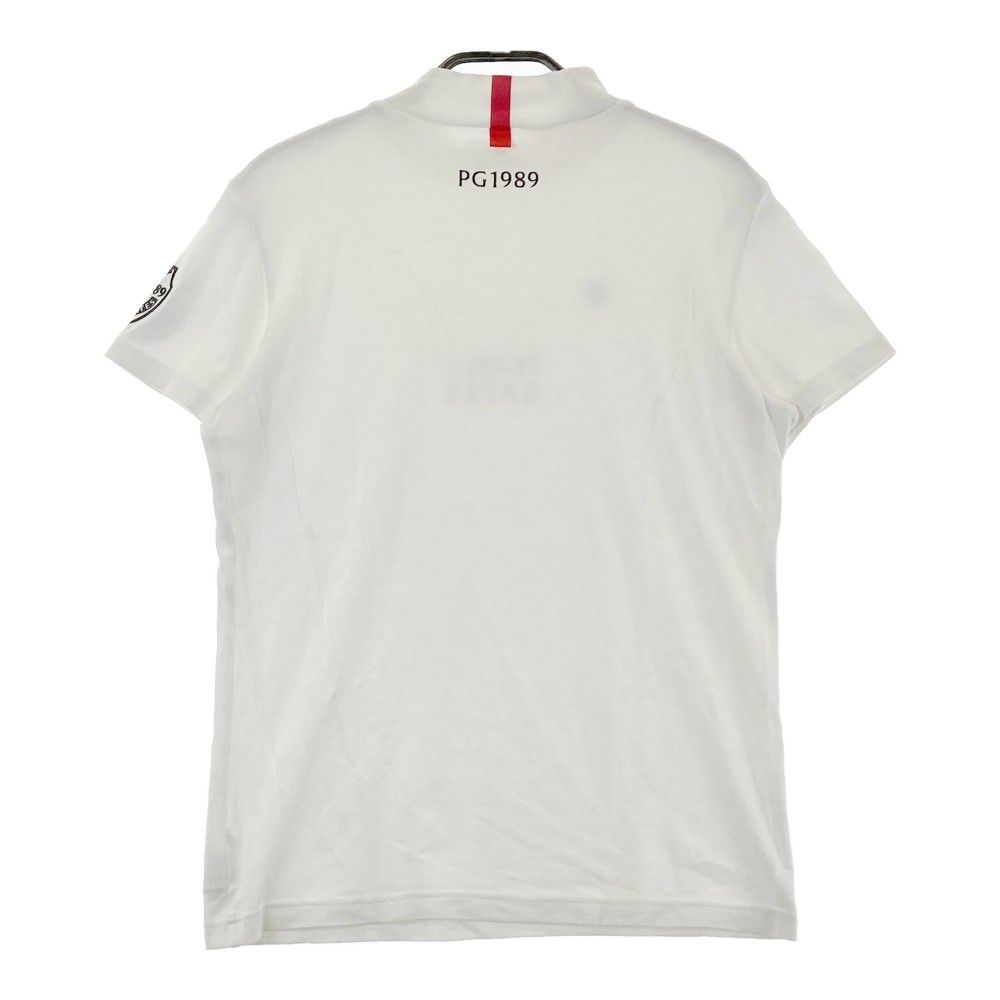 パーリーゲイツ モックネック 半袖シャツ ホワイト サイズ2 ゴルフ