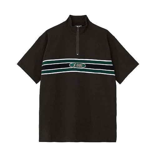 エックスガール カジュアルドレス STRIPE OVAL LOGO DRESS レディース CHARCOAL