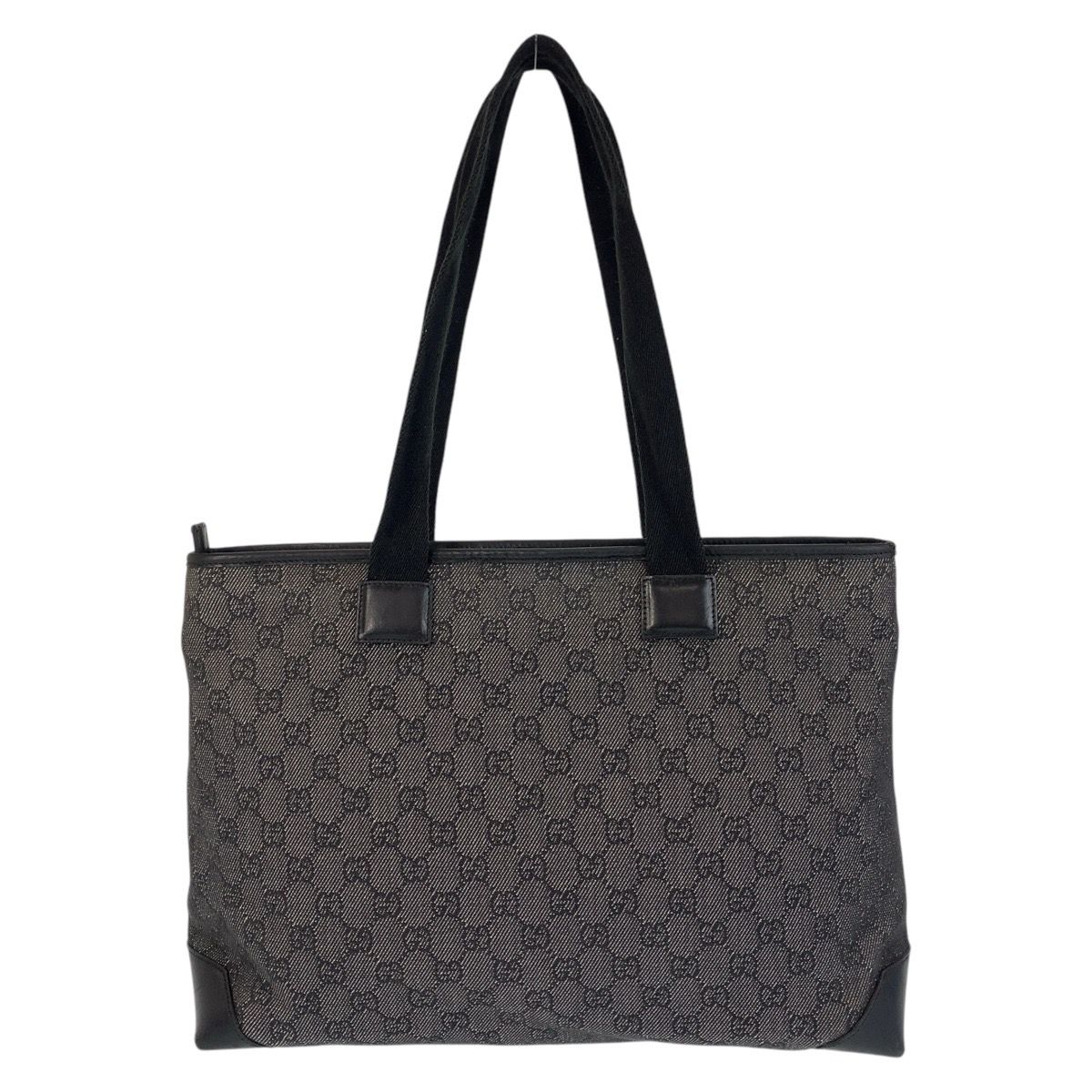 美品 GUCCI グッチ ブラック 黒 GGキャンバス/レザー 34339 トート