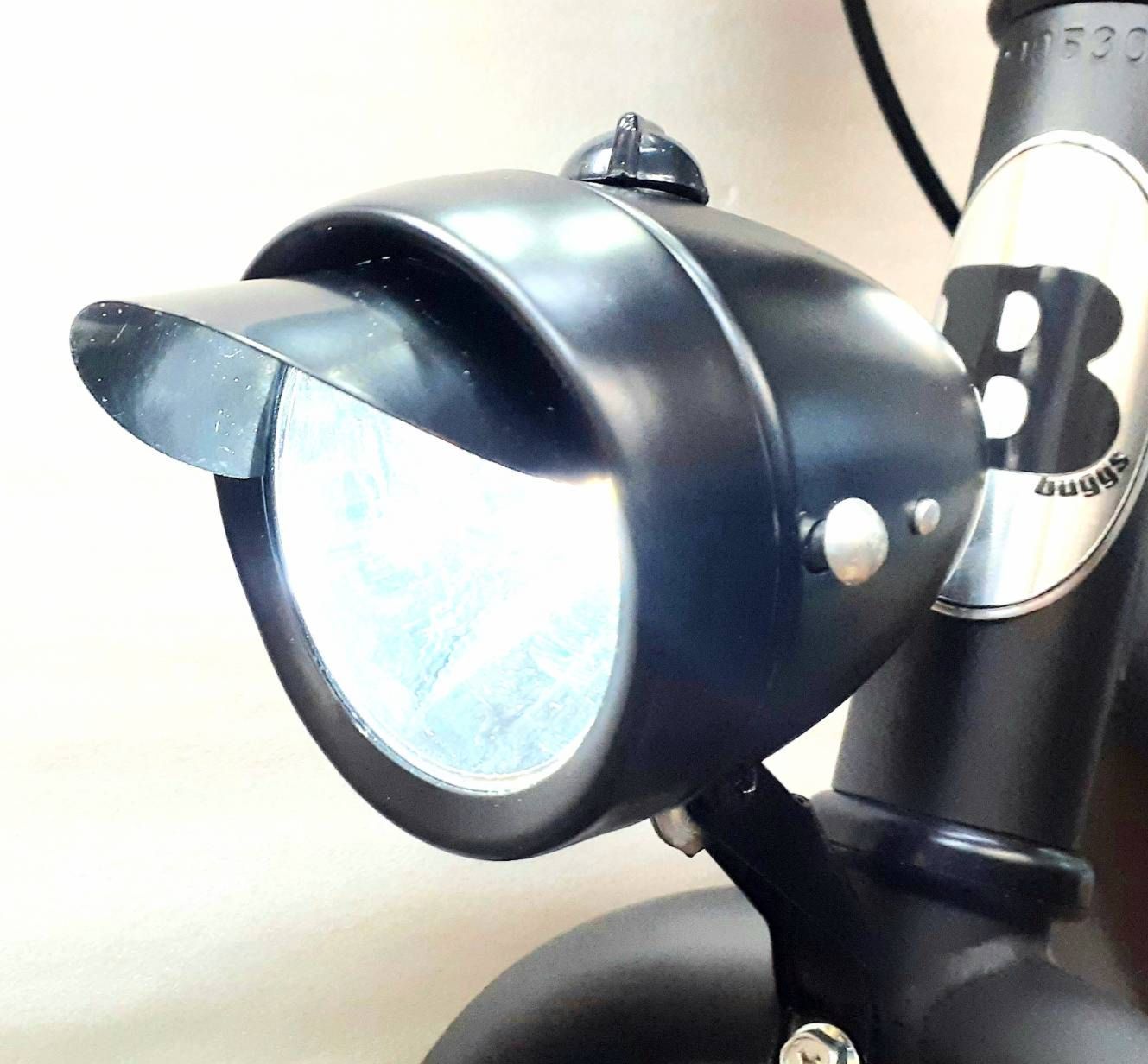 砲弾型ライト 自転車用ライト シルバー LEDライト レトロライト