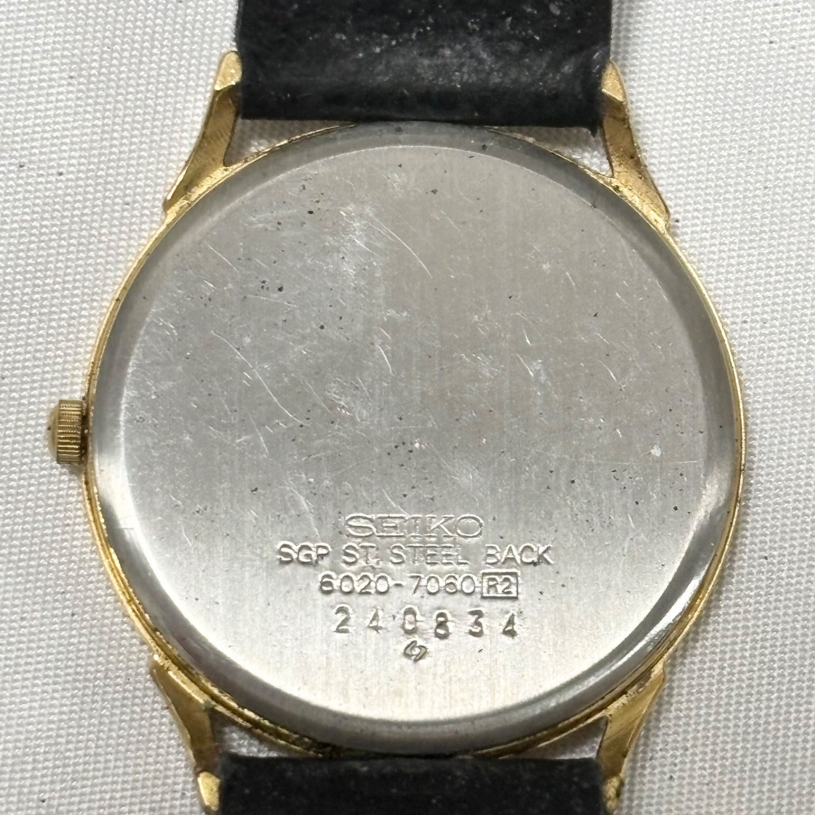 送料無料】SEIKO/セイコー/6020-7060/クォーツ腕時計/ブラック 