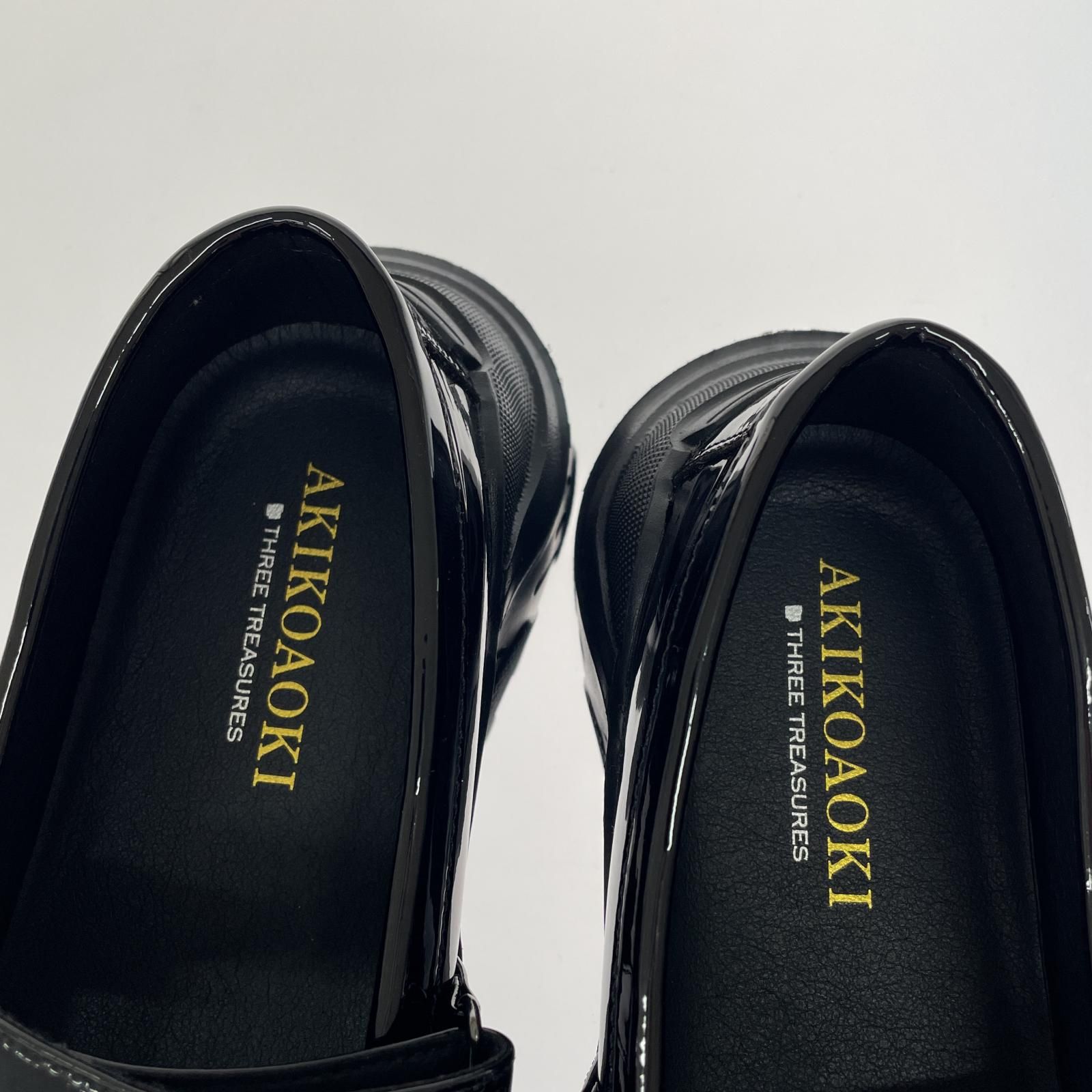 Akikoaoki demi faux leather BK×BK 37 ブラック - メルカリ