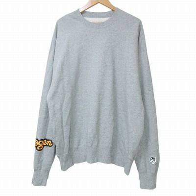 【中古】BOGEN ボーゲン 美品 22AW BG-354 SLEEVE LOGO CREW スリーブロゴ トレーナー スウェット 長袖 裏毛 プリント BOGEN ボーゲン 美品 22AW BG-354 SLEEVE LOGO CREW スリーブロゴ