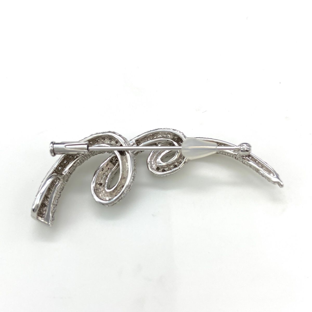 メレダイヤ デザインブローチ WG ホワイトゴールド ブローチ K18 K14 WG レディース FORTGASGNV_COM_BR