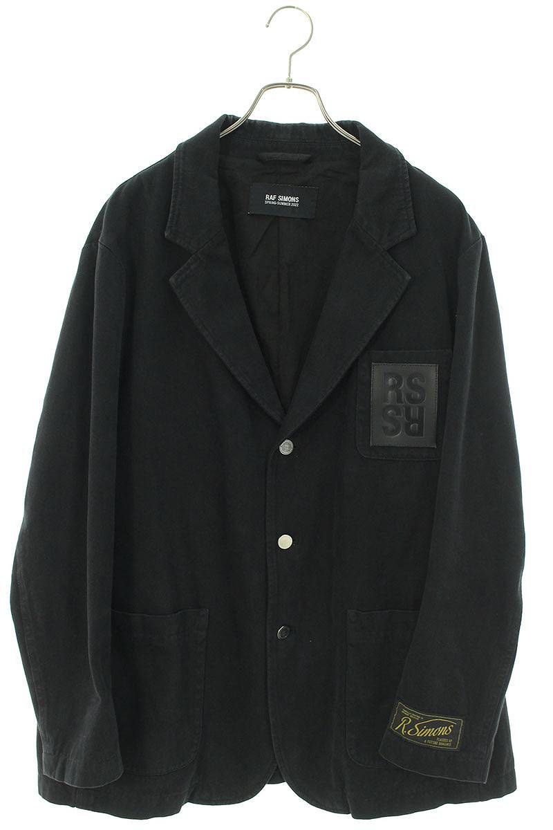 ラフシモンズ 22SS SCHOOL BOY DENIM BLAZER 221-543 ロゴレザーパッチ デニムスクールジャケット メンズ S -  メルカリ