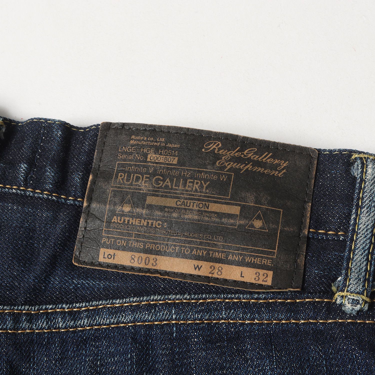 RIGID TYPE-3 DENIM PANTS＜TIGHT STRAIGHT＞ (INDIGO) / RUDE