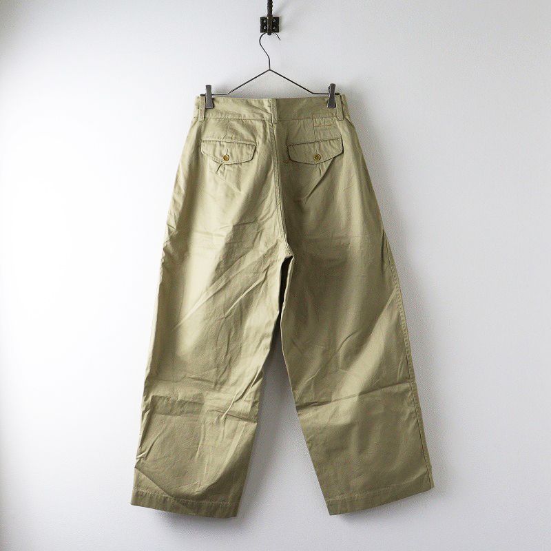 45R 45rpm フォーティファイブアール 高密度ギャバのシャルロットバギーパンツ 3 ベージュ コットン タック ワイド 2400014613728