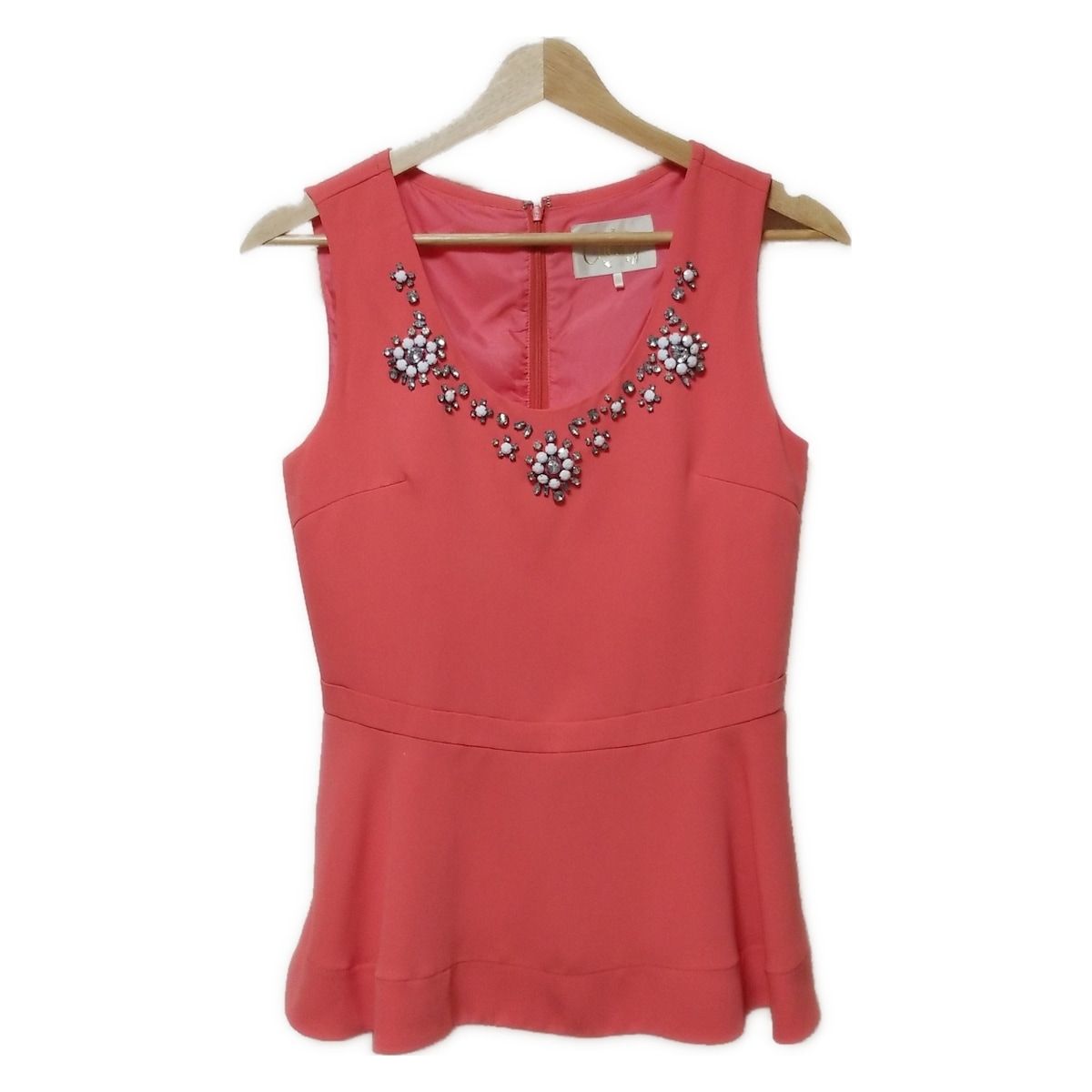 Chesty チェスティ ノースリーブカットソー サイズ1 S レディース - オレンジ ビジュー