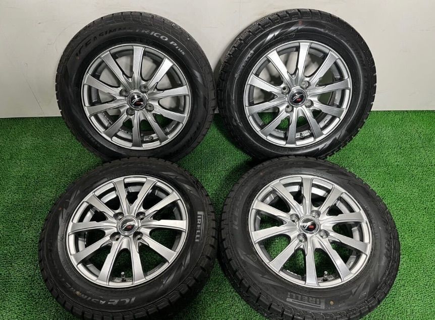 【管理番号 243-105】 ウェッズ FANG VS5 14×5.5J +48 PCD 100-4H 175/65R14 FIRELLI スタッドレス 2021年 デミオ キューブ プリウス 等