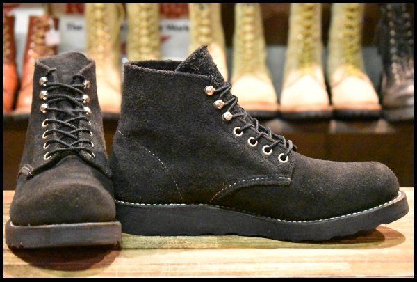 レッドウィング クラシックラウンドトゥ ブラックスエード ブーツ 8174