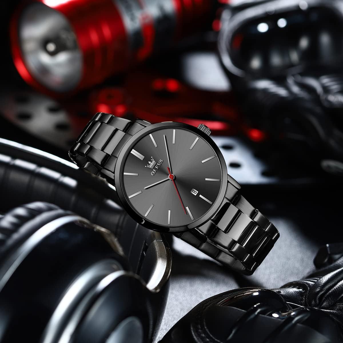 腕時計 ブラック アナログ ステンレス 人気 - 時計