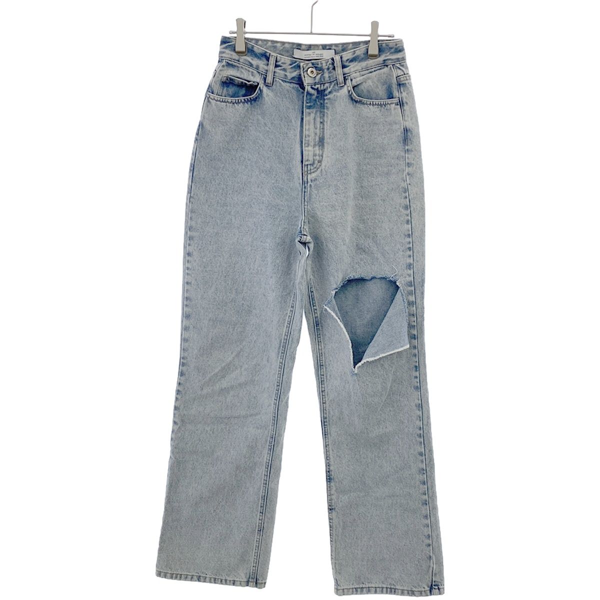 rokh ロク Denim Pants ヴィンテージ加工スラッシュデニムパンツ