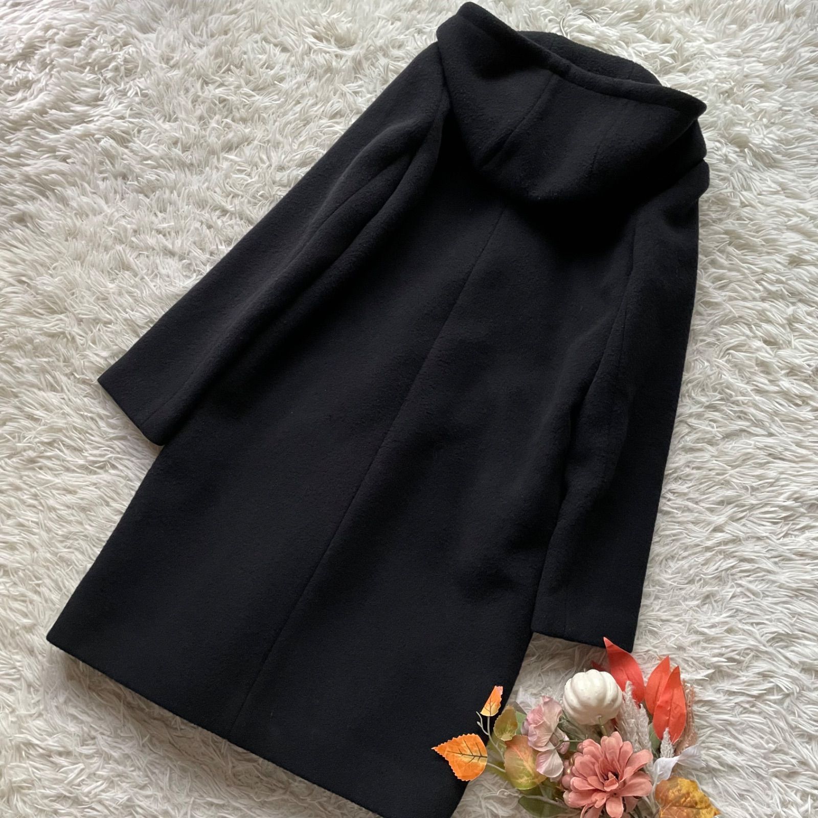 ANAYI アナイ ダブルビーバーフードコート ウールコート ジップアップ