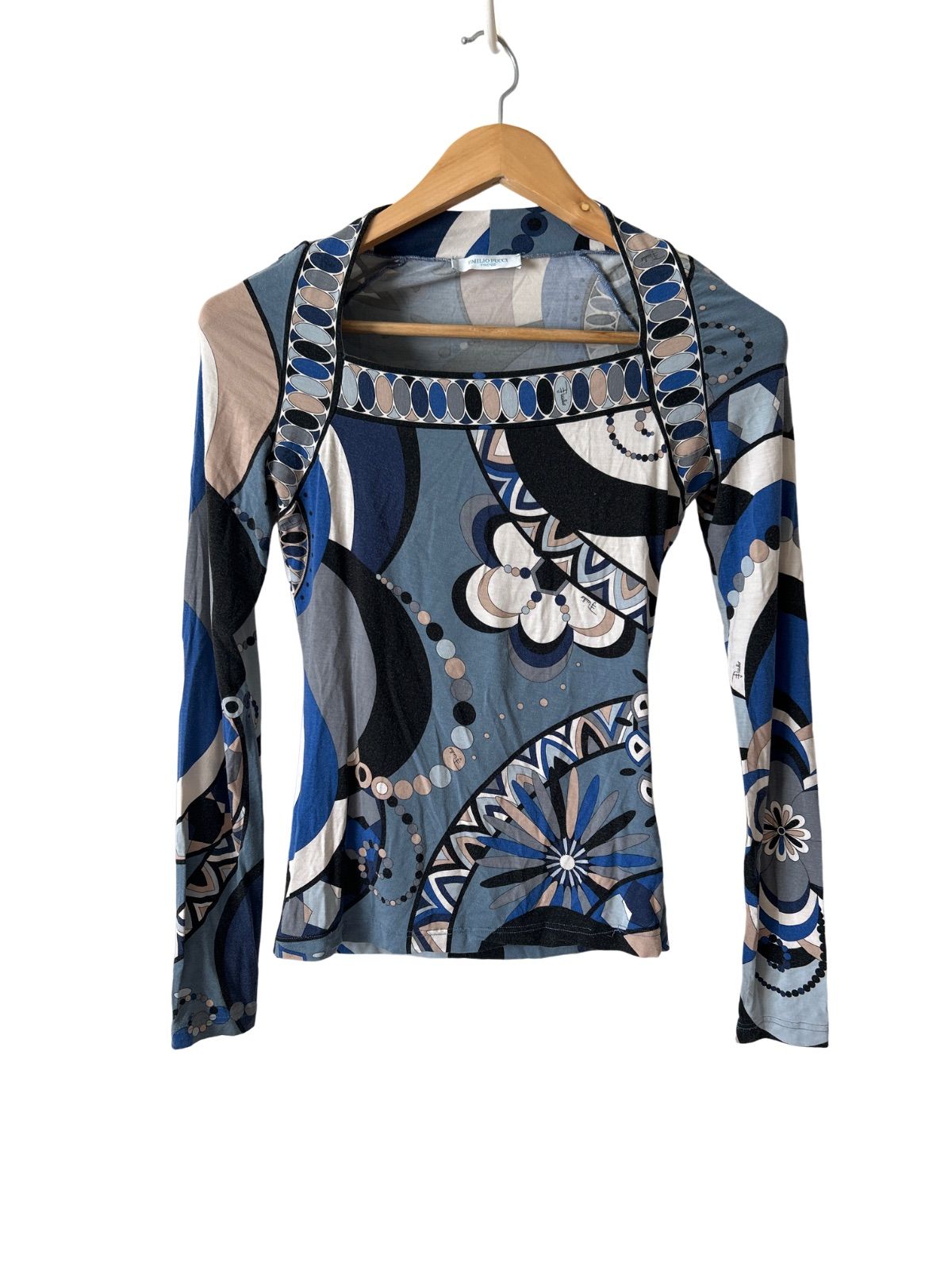 EMILIO PUCCI エミリオプッチ 長袖シャツ 総柄 カフス　プッチ柄 EMILIO PUCCI エミリオプッチ 長袖シャツ 総柄 カフス L XL