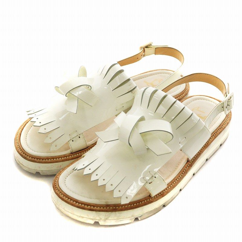 未使用 クリスチャンルブタン スエード ラメ シェル ストラップ サンダル クリスチャンルブタン Christian louboutin COSTA GOMMA