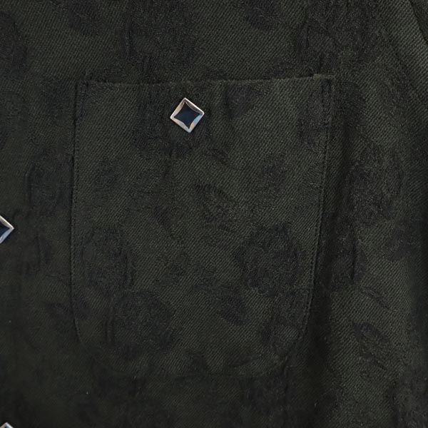 ニードルズ 日本製 ウールブレンド オープンカラー 長袖 シャツ S