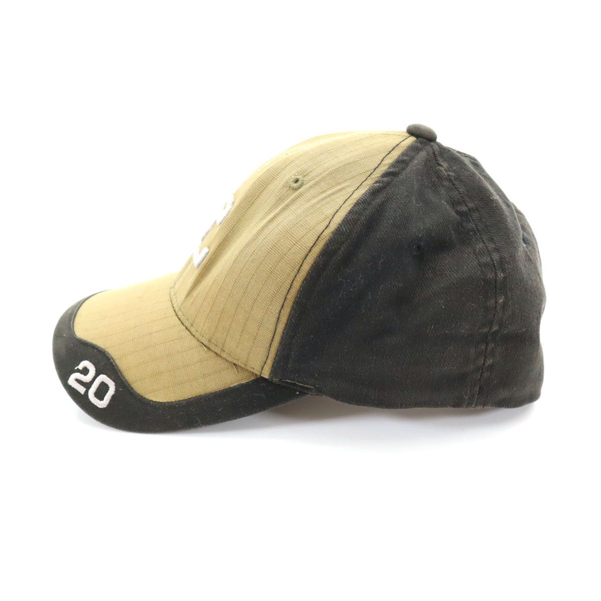 Stussy ベージュ ブラック キャップ