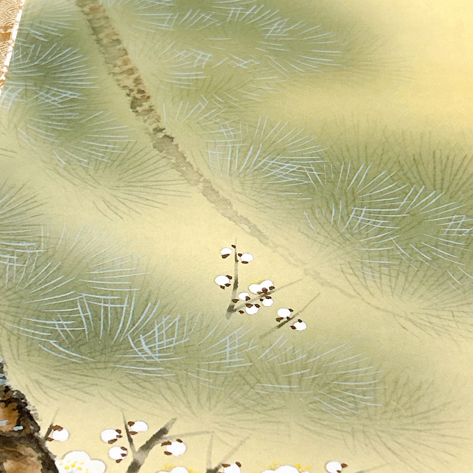 掛軸 江川香夕 松竹梅鶴亀 風景画 双鶴図 双亀図 慶事掛け 季節