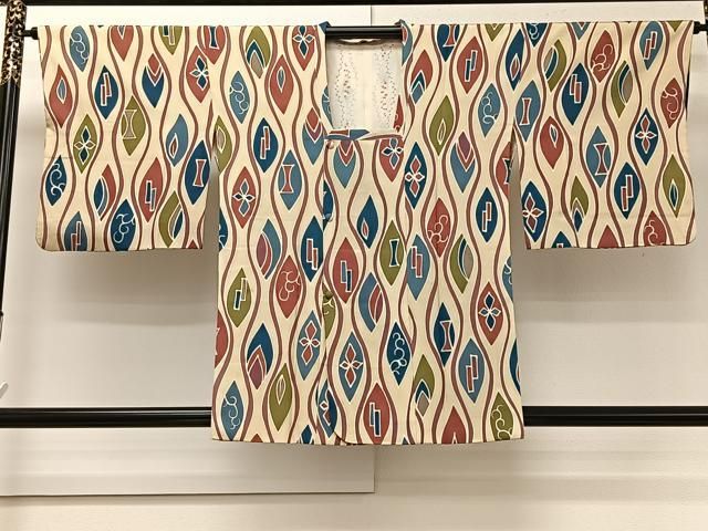 平和屋着物▽道行コート 単衣 雨コート 縞 ロング丈 正絹 逸品 CAAV5751id