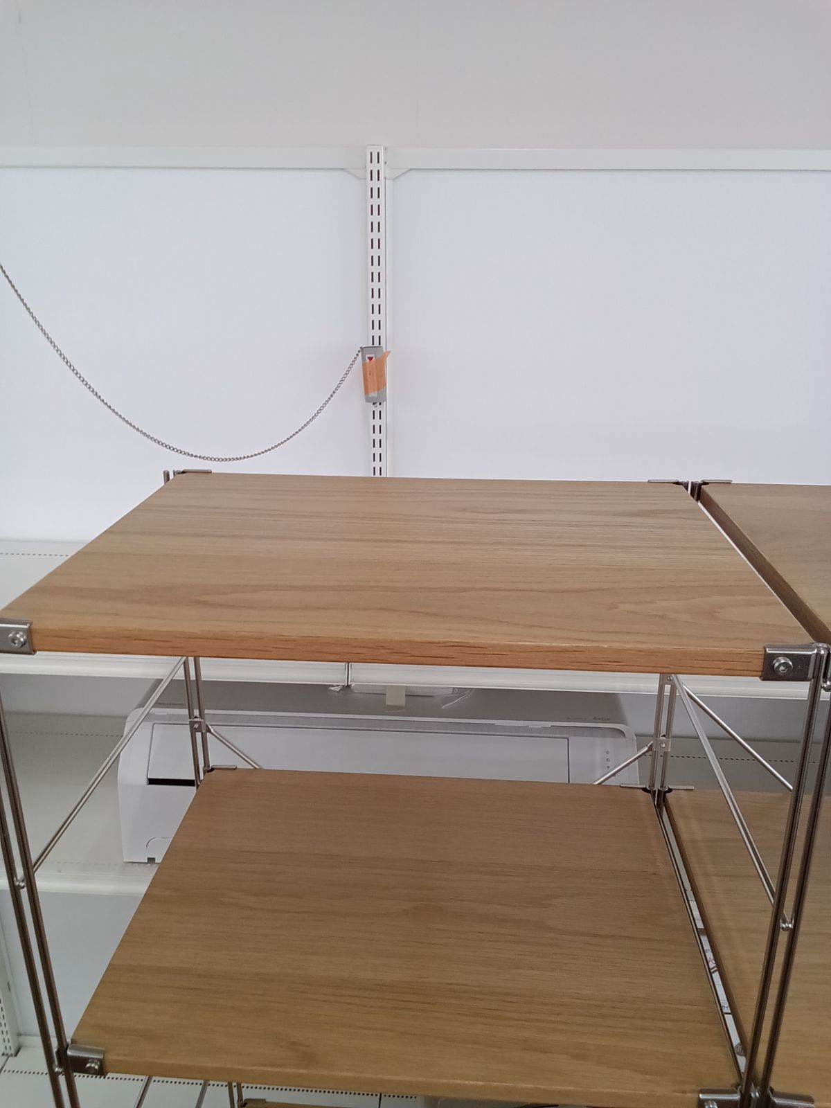 送料込 無印良品 ステンレスユニットシェルフ AVラックセット オーク材 ステンレスユニットシェルフ オーク材棚セット ワイド 大 | 無印良品