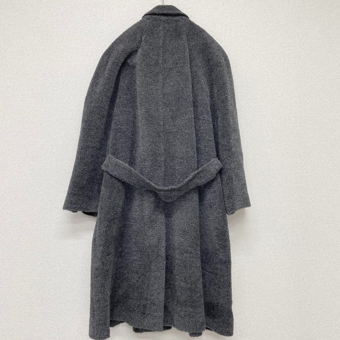 AGNONA アニオナ アルパカ ロングコート ベルト グレー 48 Lサイズ