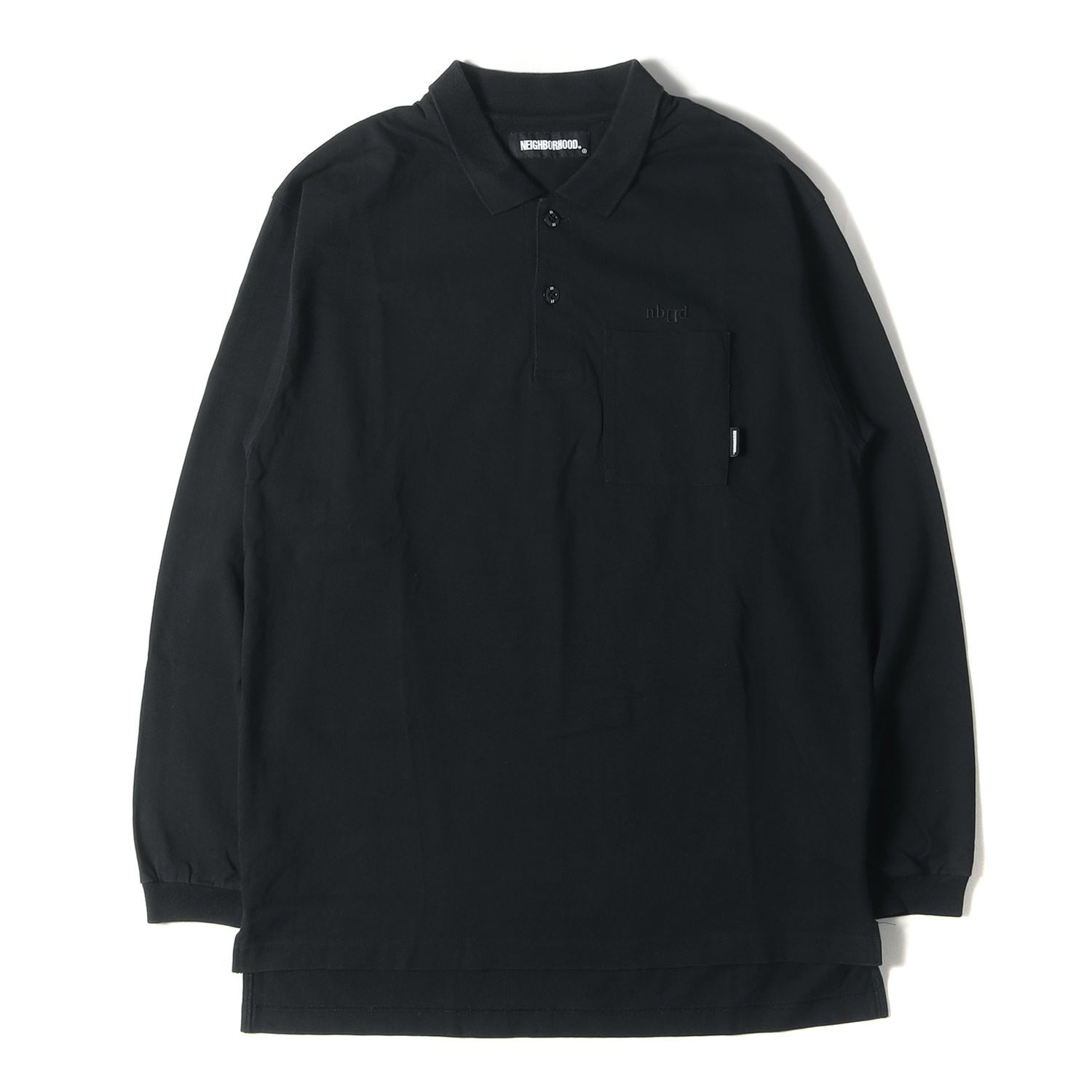 NEIGHBORHOOD ネイバーフッド ポロシャツ サイズ:L 21SS ポケット付き ロングスリーブ ポロシャツ (PLAIN / C-POLO.  LS) ブラック 黒 トップス カットソー 長袖【メンズ】 - メルカリ