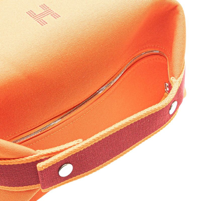 エルメス ブリッド ア ブラック GM オレンジ キャンバス レディース  