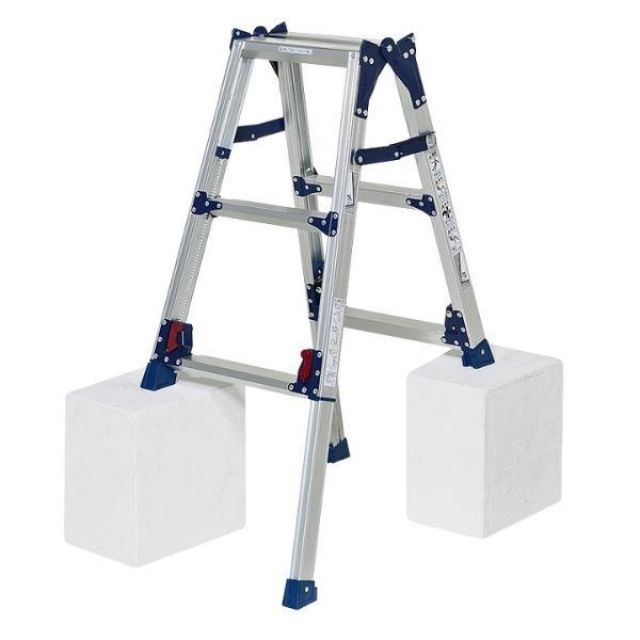 ピカコーポレーション 四脚アジャスト式はしご兼用脚立 かるノビ SCL-90A