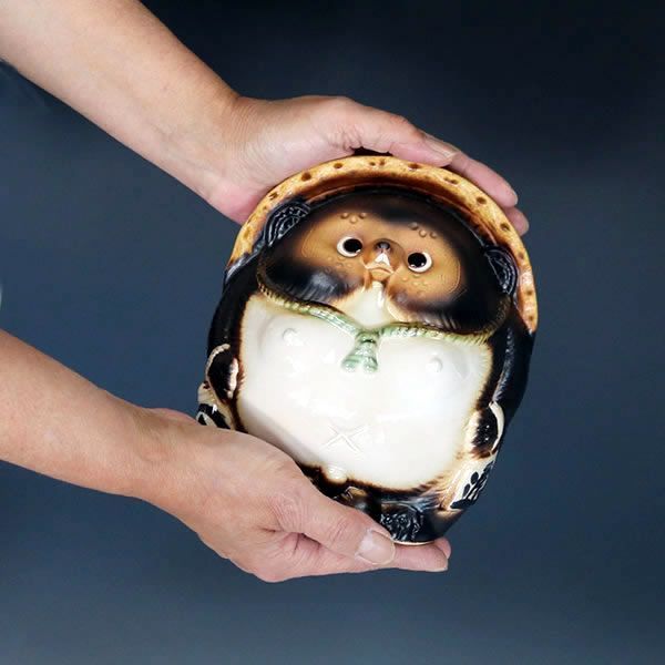 信楽焼 6号福々狸 信楽焼たぬき縁起物タヌキ 陶器タヌキ たぬき