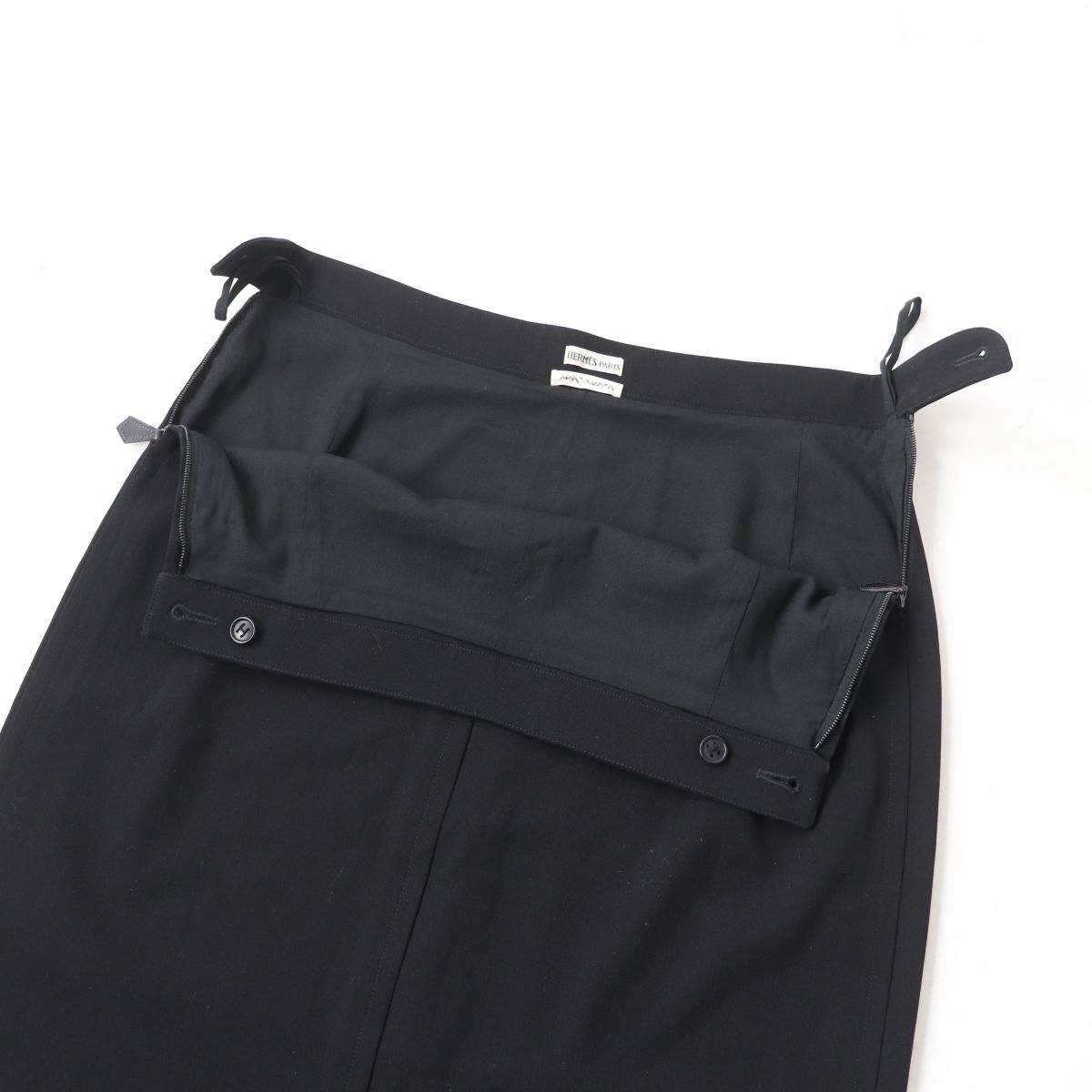 HERMES エルメス マルジェラ期 Hボタン サイドジップ スカート