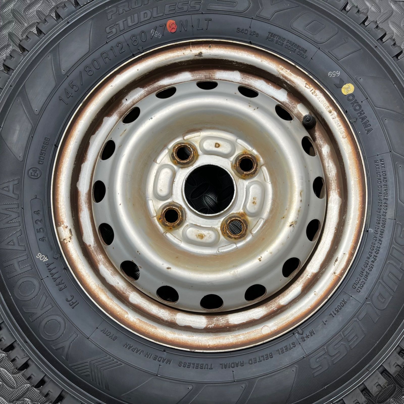 タイヤ 145 80R12 80 78N LT ヨコハマ SY01V ダイハツ ハイゼット スタッドレスタイヤ 冬タイヤ