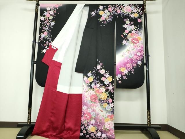 平和屋着物○本場大島紬 樹林風景文 正絹 逸品 CAAU1794yc