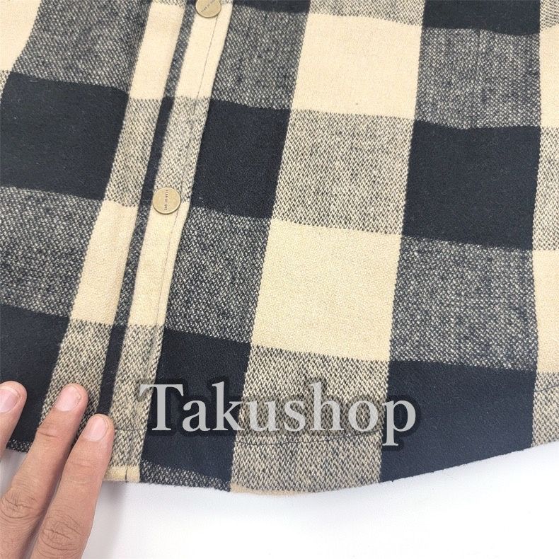 FEAR OF GOD OVERSIZE CHECK SHIRT JACKET Black & Cream フィアオブゴッド オーバーサイズ チェックシャツジャケット