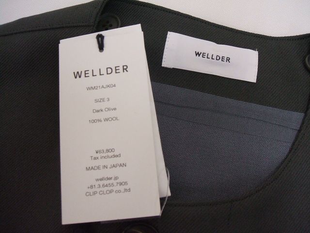 WELLDER 新品 WM21AJK04 ノーカラージャケット ウェルダー約57cm備考着丈