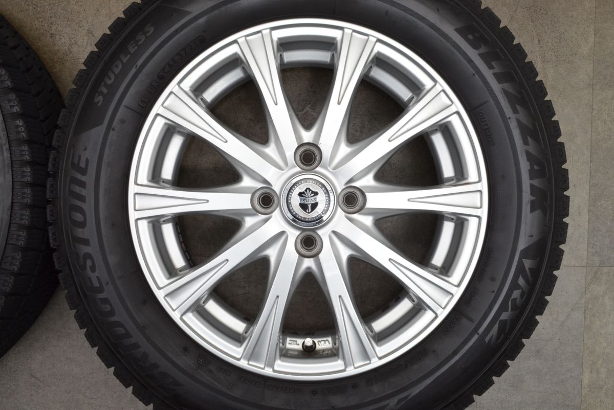 バリ溝 ジョーカー 15in 5.5J 50 PCD100 ブリヂストン ブリザック VRX2 185 65R15 ノート デミオ アクア フィールダー フリード FFCRYSTALESIA_COM