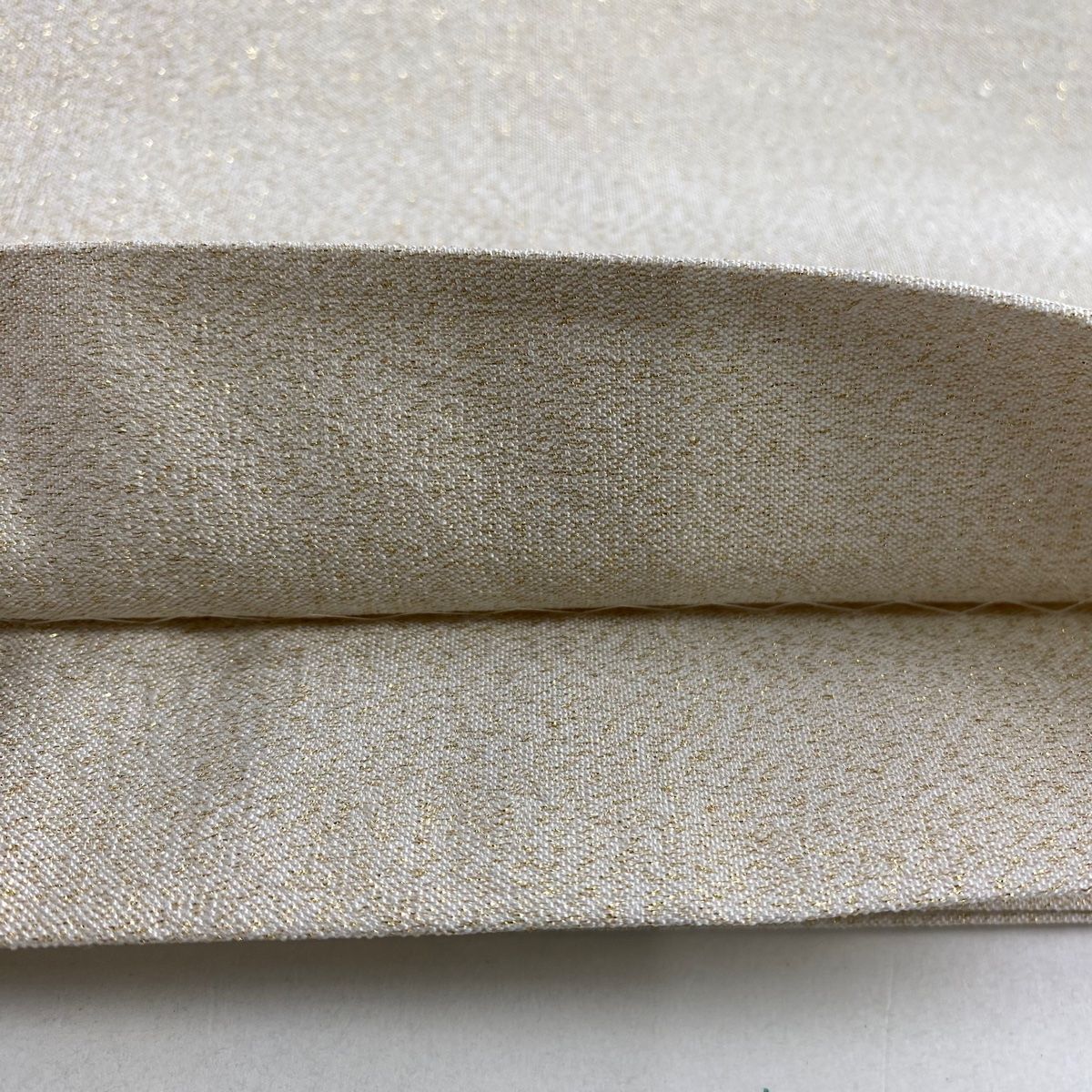 花柄 ベージュ 袋帯 袋帯 美品 名品 草木染 花丸文 草花 箔 ベージュ 六通 正絹