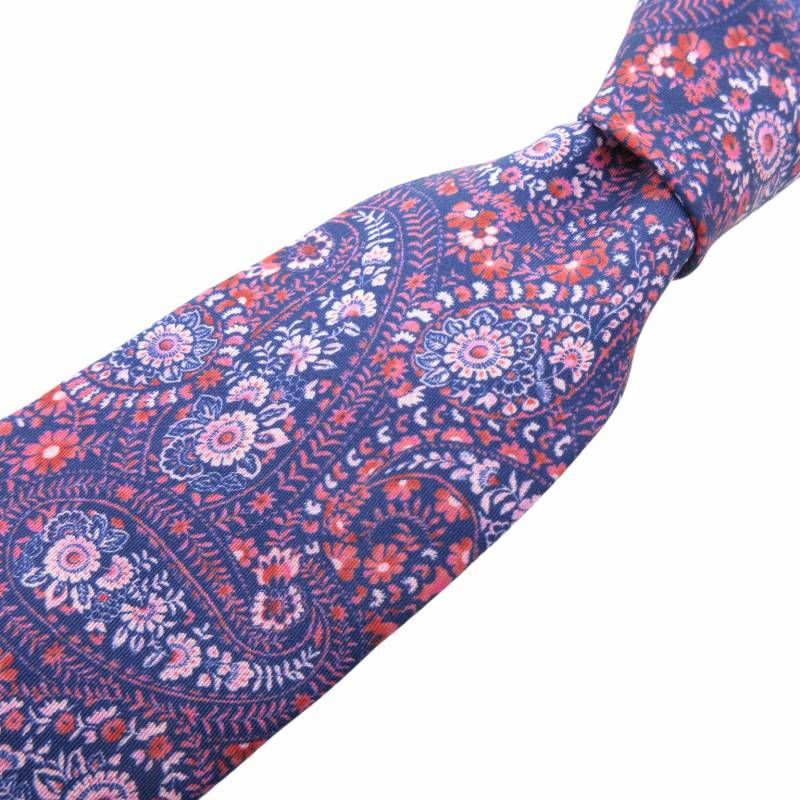 2251 【美品】 エトロ ネクタイ ペイズリー 花柄