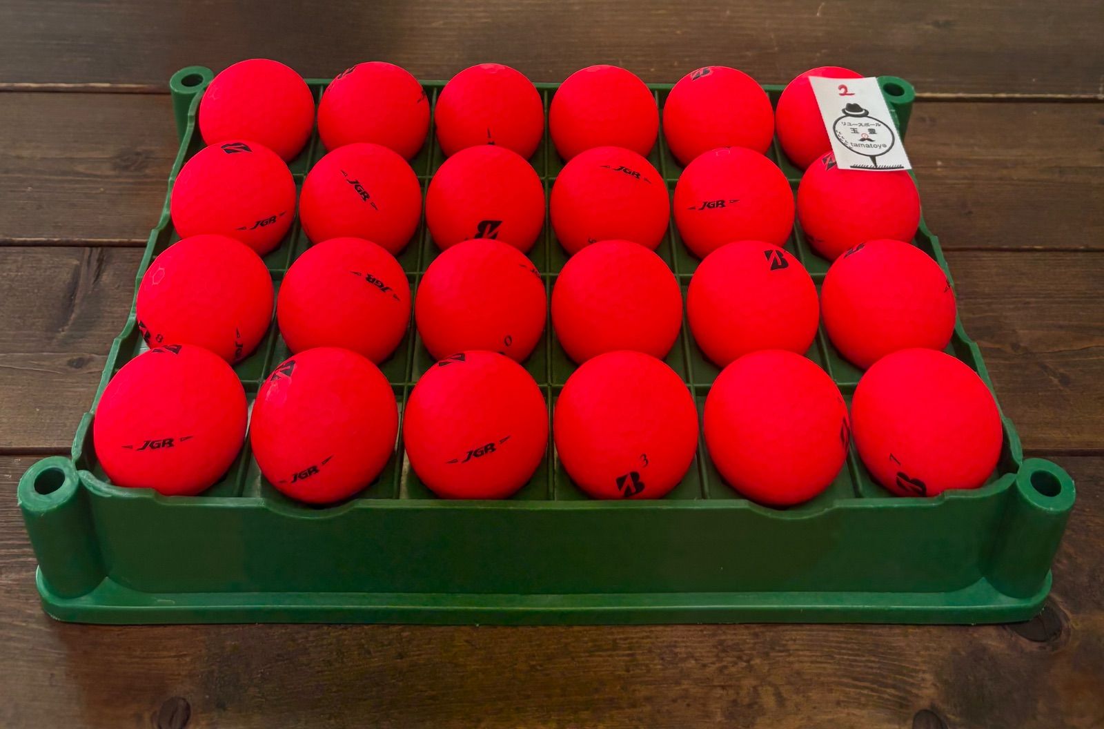 【A42】ブリヂストン JGR 赤マット 年式混合 ロストボール 24球 A42ブリヂストン JGR 赤マット 年式混合 ロストボール 24