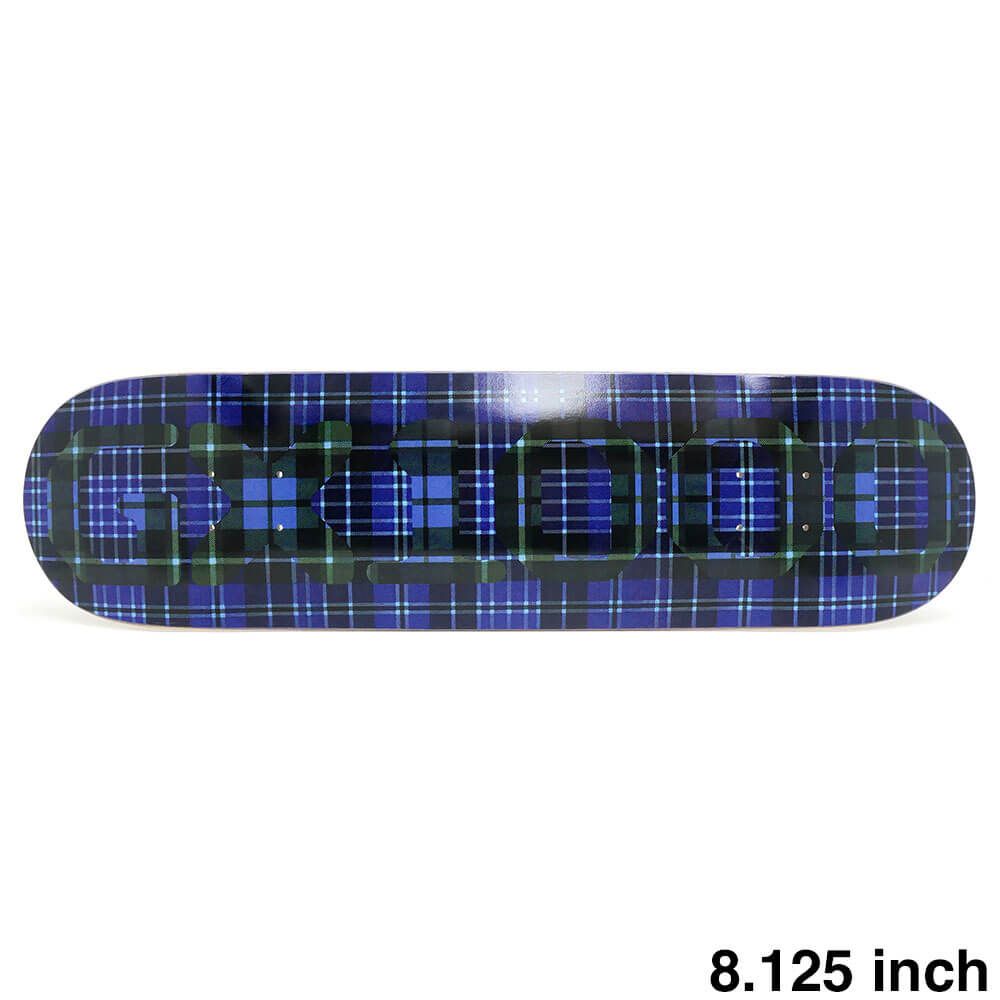 GX1000 DECK ジーエックス1000 デッキ TEAM OG LOGO BLUE TARTAN 8.125 スケートボード スケボー