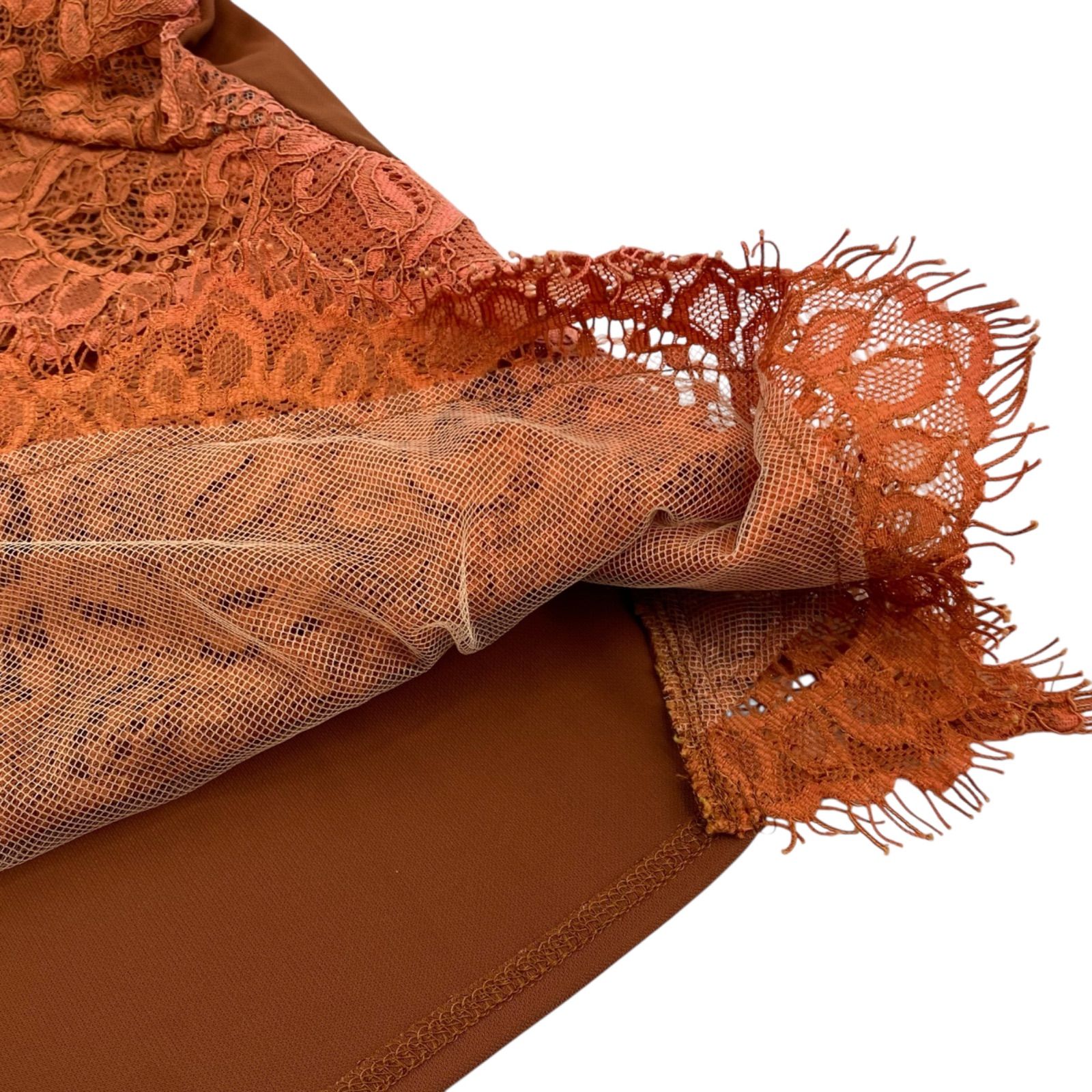 ◇モラビト プルミエ MORABITO PREMIER ブラウス 半袖 レース 刺繍 38 
