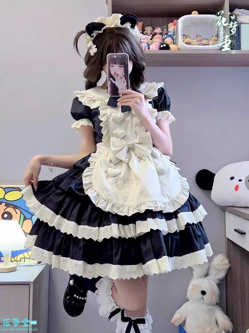 人生 25年 ドレス コスプレ 日常ロリータセット 仮装 オリジナル ロリータ ワンピース セット 撮影会 舞台 イベント 原野空間-181