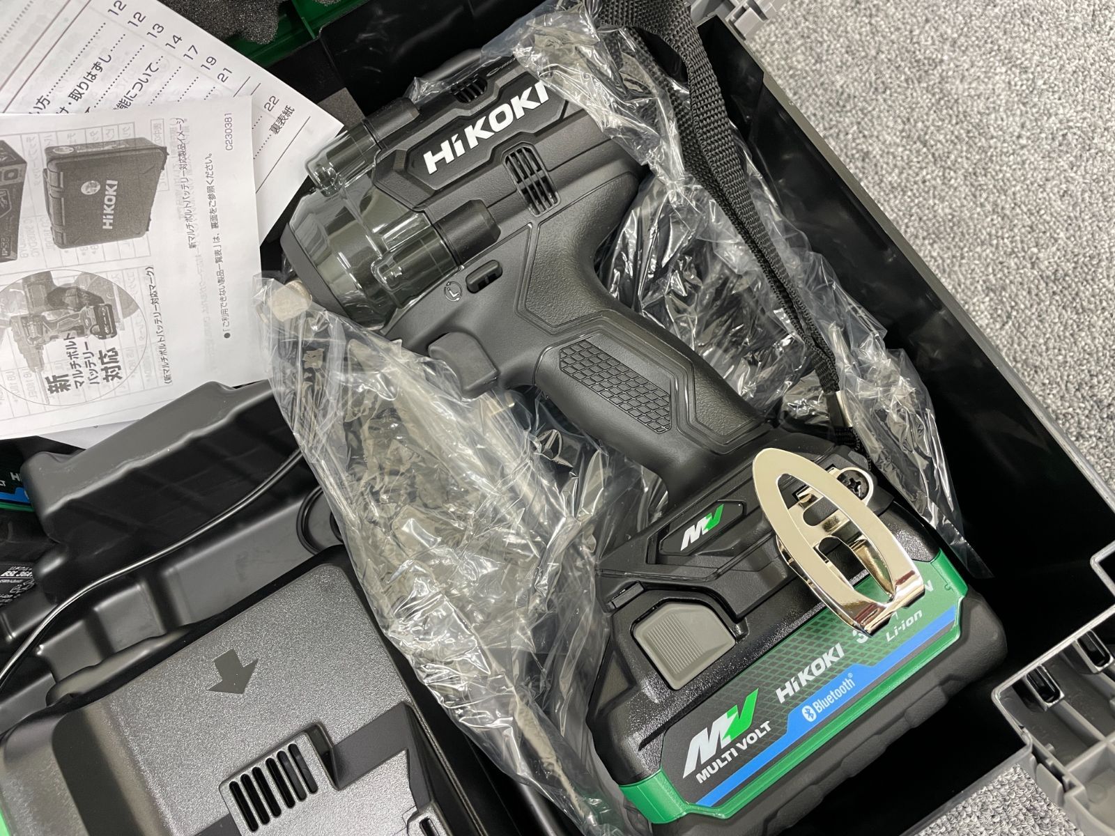 HiKOKI ハイコーキ WR36DH 2XPBSZ 36V コードレス インパクトレンチ ストロングブラック バッテリ2個 充電器 ケース付き 工具 F1 H302