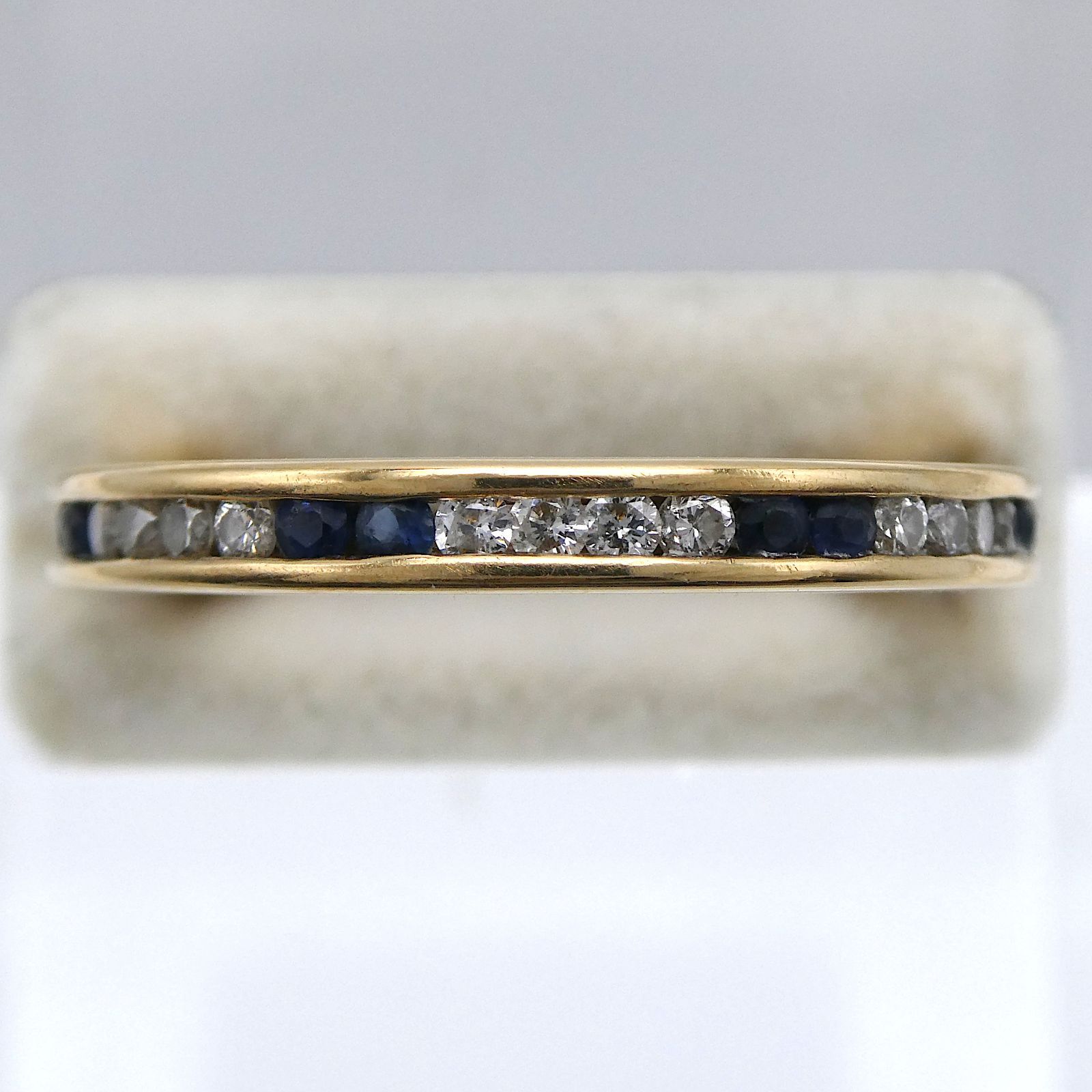 リング K18 ダイヤモンド0.44ct サファイア0.28 16号 - メルカリ