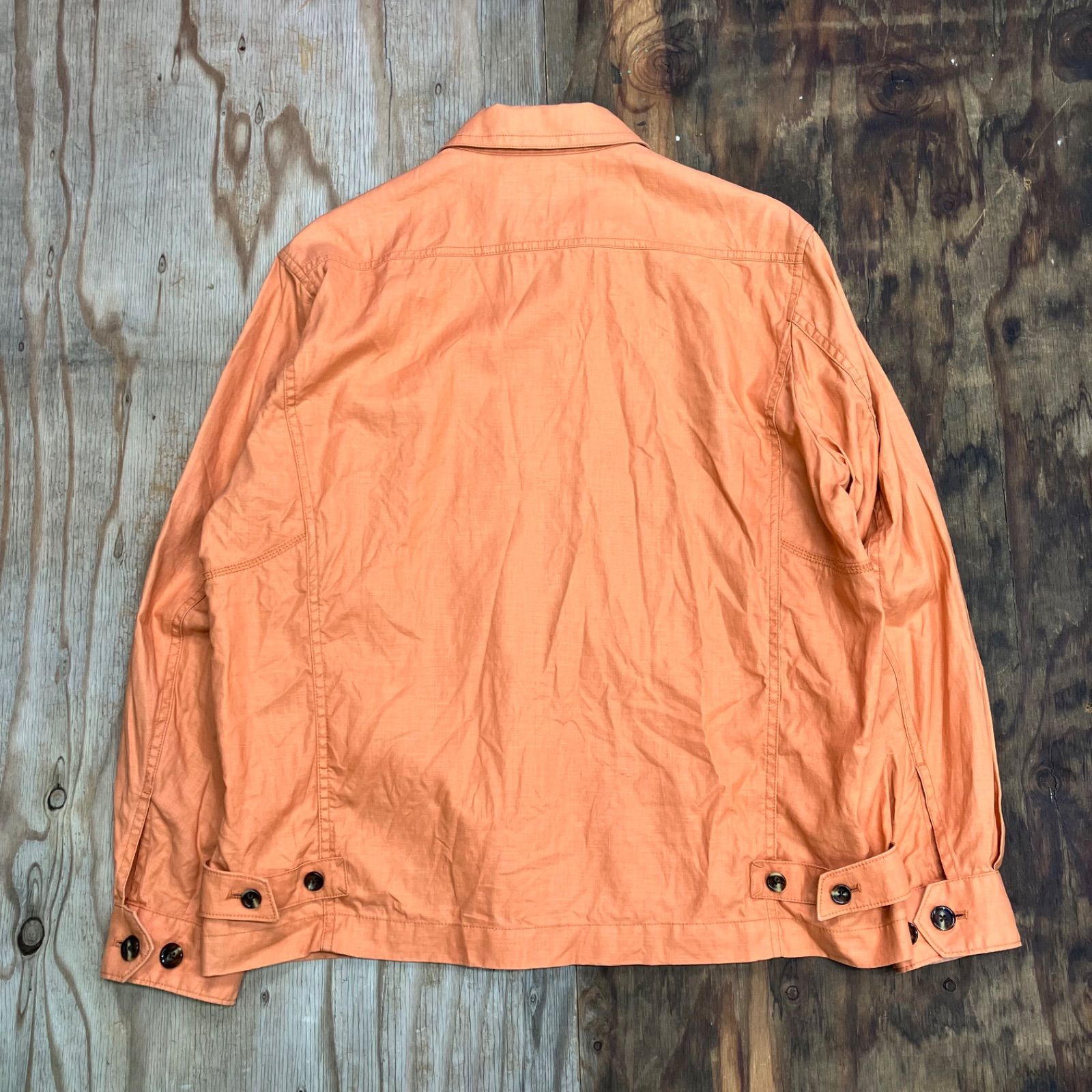 SIMPLE LIFE シンプルライフ リネン ジップアップ スイングトップ 