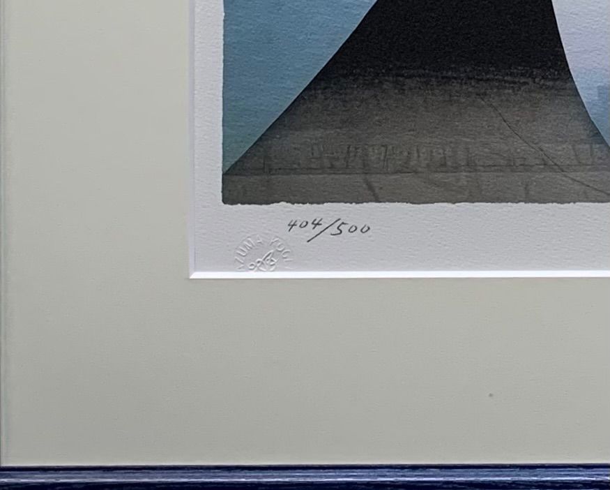 額付】【真作】未来へ向けての美しい橋 藤城清治 Fujishiro