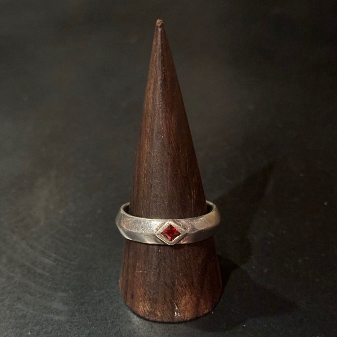 SILVER925 RED STONE TRIBAL RING/シルバー/リング