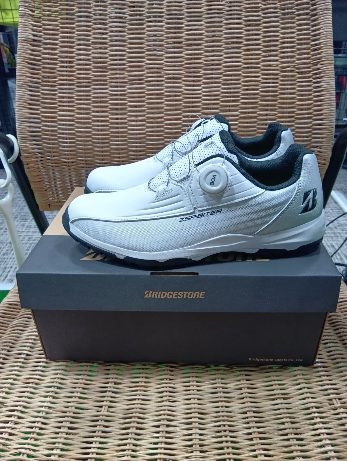 Sh ブリヂストン BRIDGESTONE_GOLF ゼロ スパイク バイターライト Boa スパイクレスシューズ SHG350 WS ホワイト シルバー 2025 浦安店