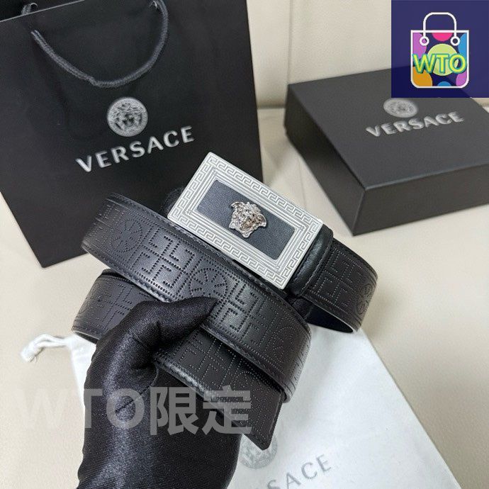 VERSACE メデューサヘッド レザーベルト 105cm VERSACE || Medusa Head leather belt – FASHION MYST