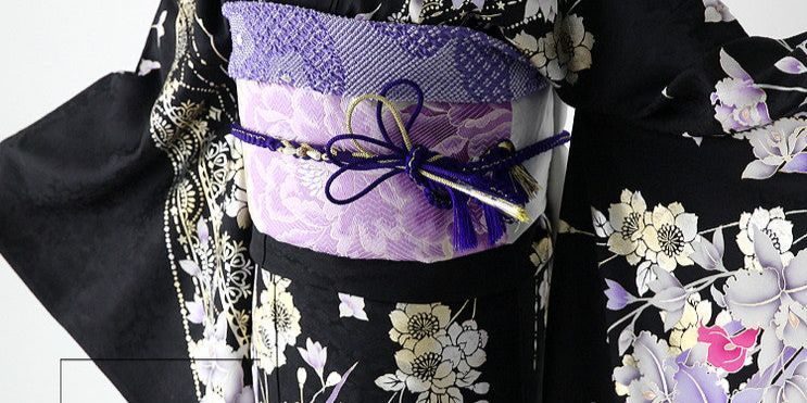 振袖 身長157-172cm 黒×白 正絹 振袖 身長157-172cm 黒赤牡丹正絹