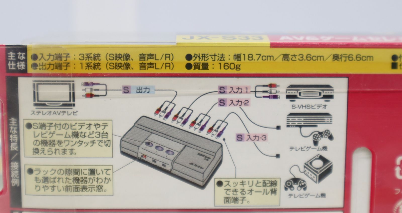 ○未使用品 ｜AV＆ゲーム セレクター｜Victor・JVC JX-S33 ｜ □N4534